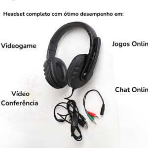 Fone De Ouvido Para Gamer Moderno Bm216 Linha Premium Preto