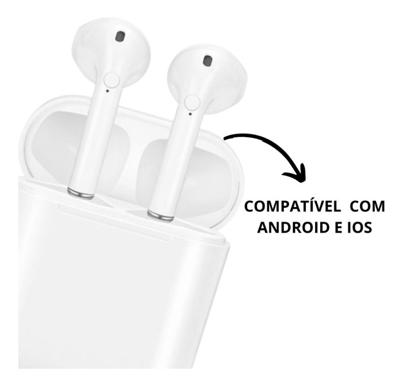Fone De Ouvido Sem Fio Esportivo Bateria Longa Branco - Imagem 5