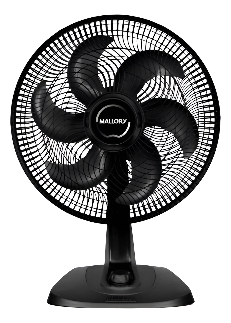 Ventilador De Mesa Mallory 40cm Preto Alta Ventilação 40 Cm Preto 127v Preto Plástico 6