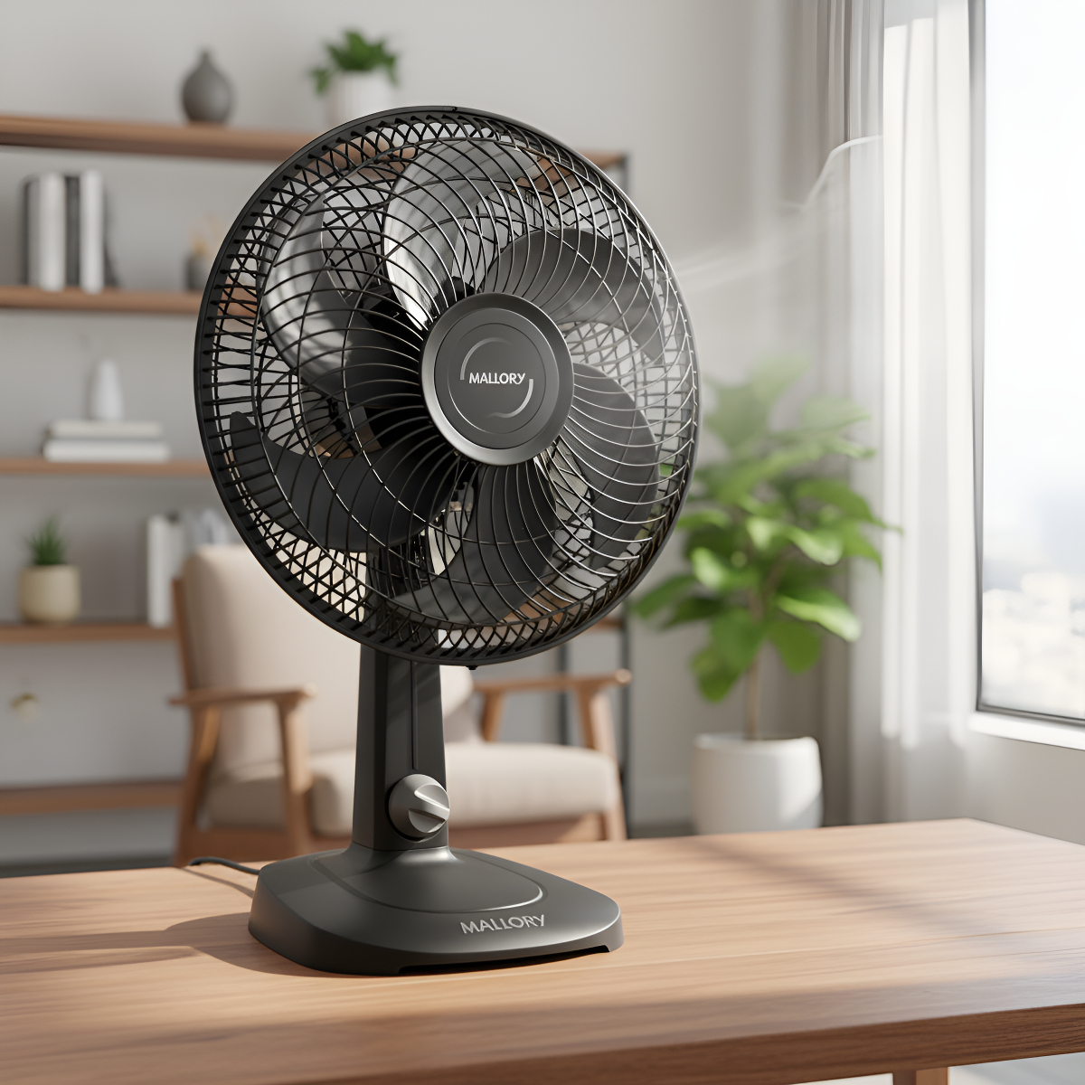 Ventilador Mallory Compact 30cm Lacrado Original 30 Cm Preto 127v Preto Plástico 6 - Imagem 7
