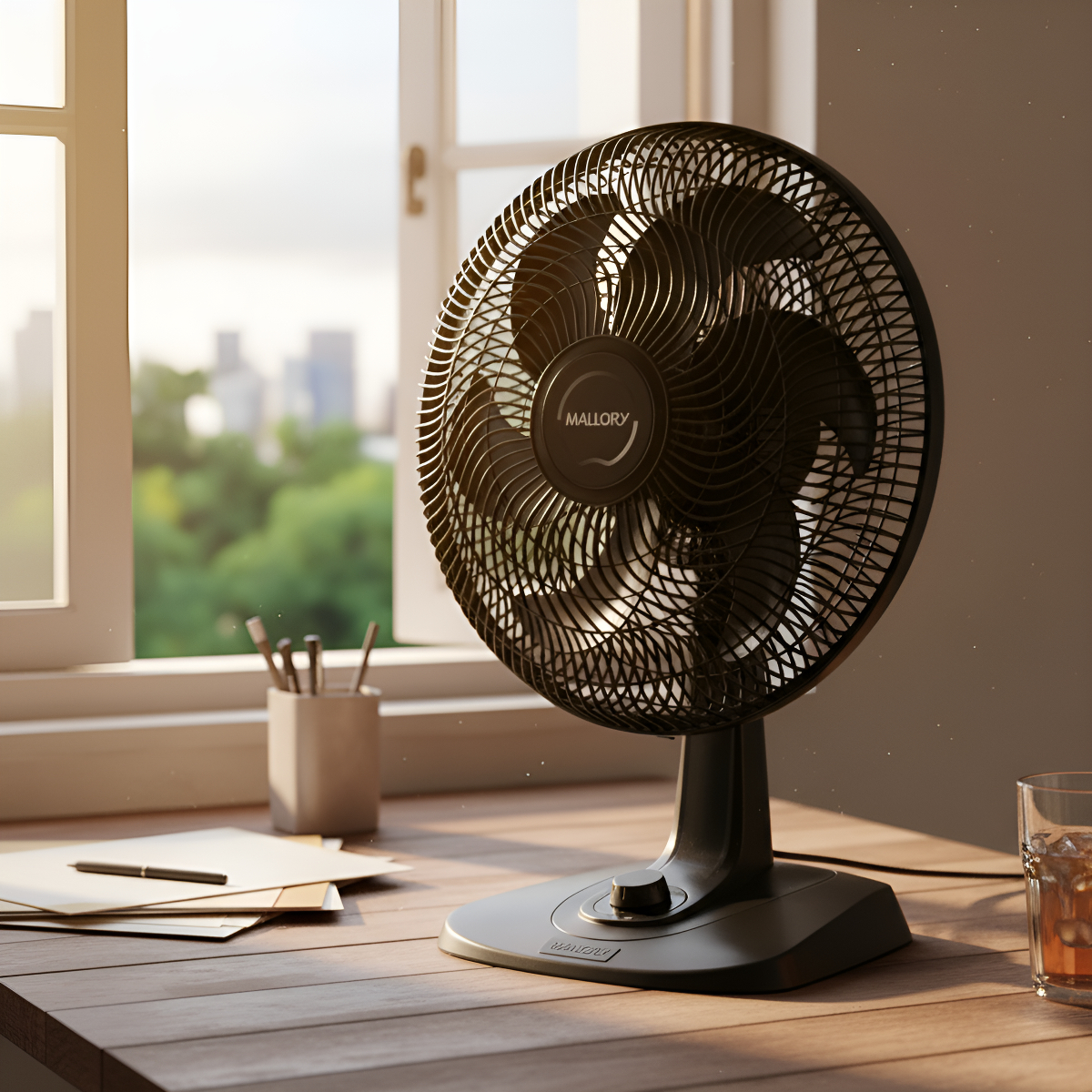 Ventilador De Mesa Mallory 40cm Preto Alta Ventilação 40 Cm Preto 127v Preto Plástico 6 - Imagem 3