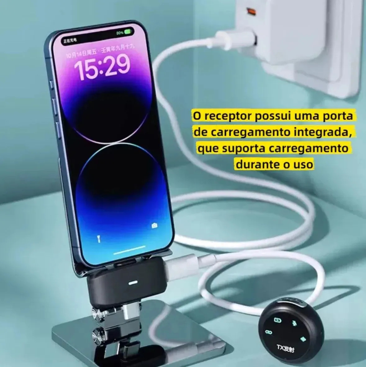 Lapela Duplo A'gold Mcf-38a P/ Vídeo E Podcast Envio Rapido Preto - Imagem 2