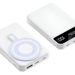 Carregador Portatil Power Bank 10000mah 22.5w Turbo Sem Fio Branco
