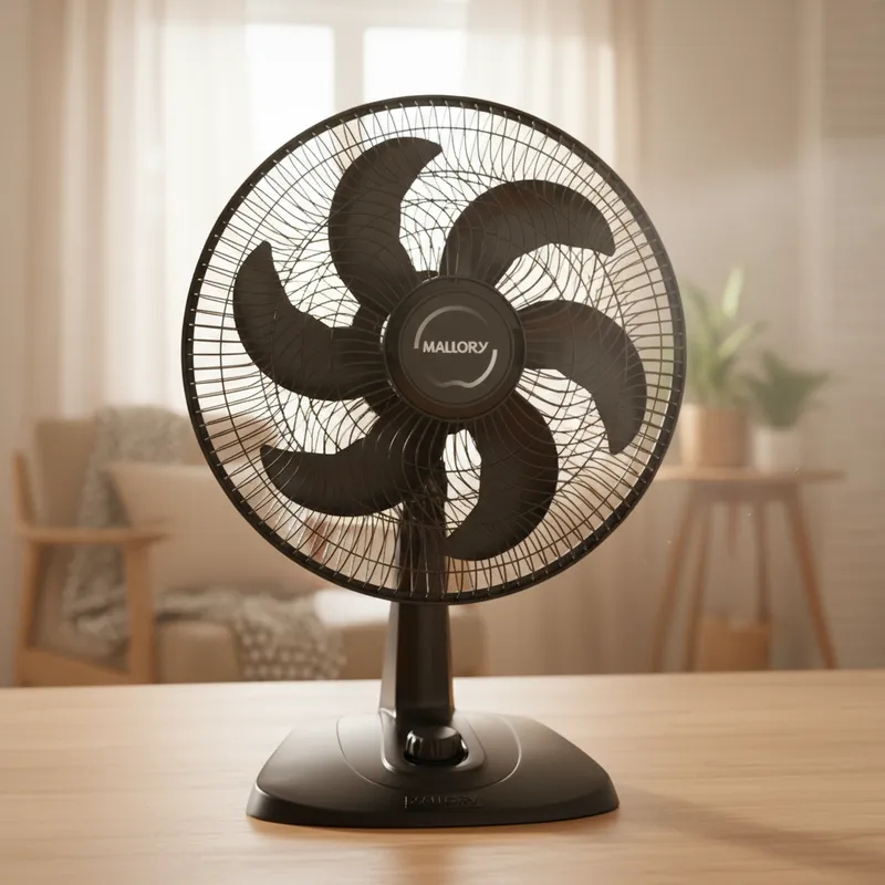 Ventilador De Mesa Mallory 40cm Preto Alta Ventilação 40 Cm Preto 127v Preto Plástico 6 - Imagem 7