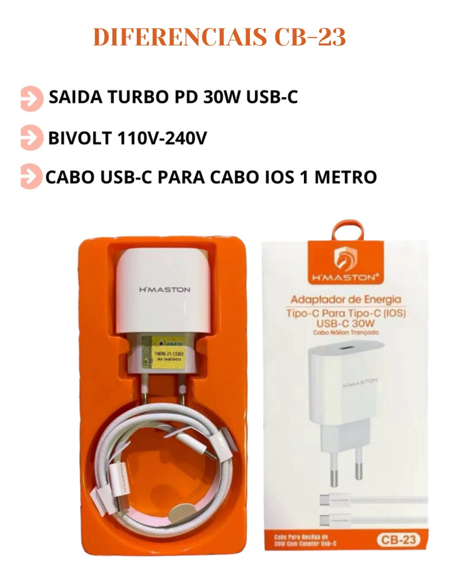 Carregador 30w Usb-c Para iPhone 15, 16 E 17 Pro Max 15/16/17 Pro 15/16/17 Plus C Cor Branco - Imagem 4