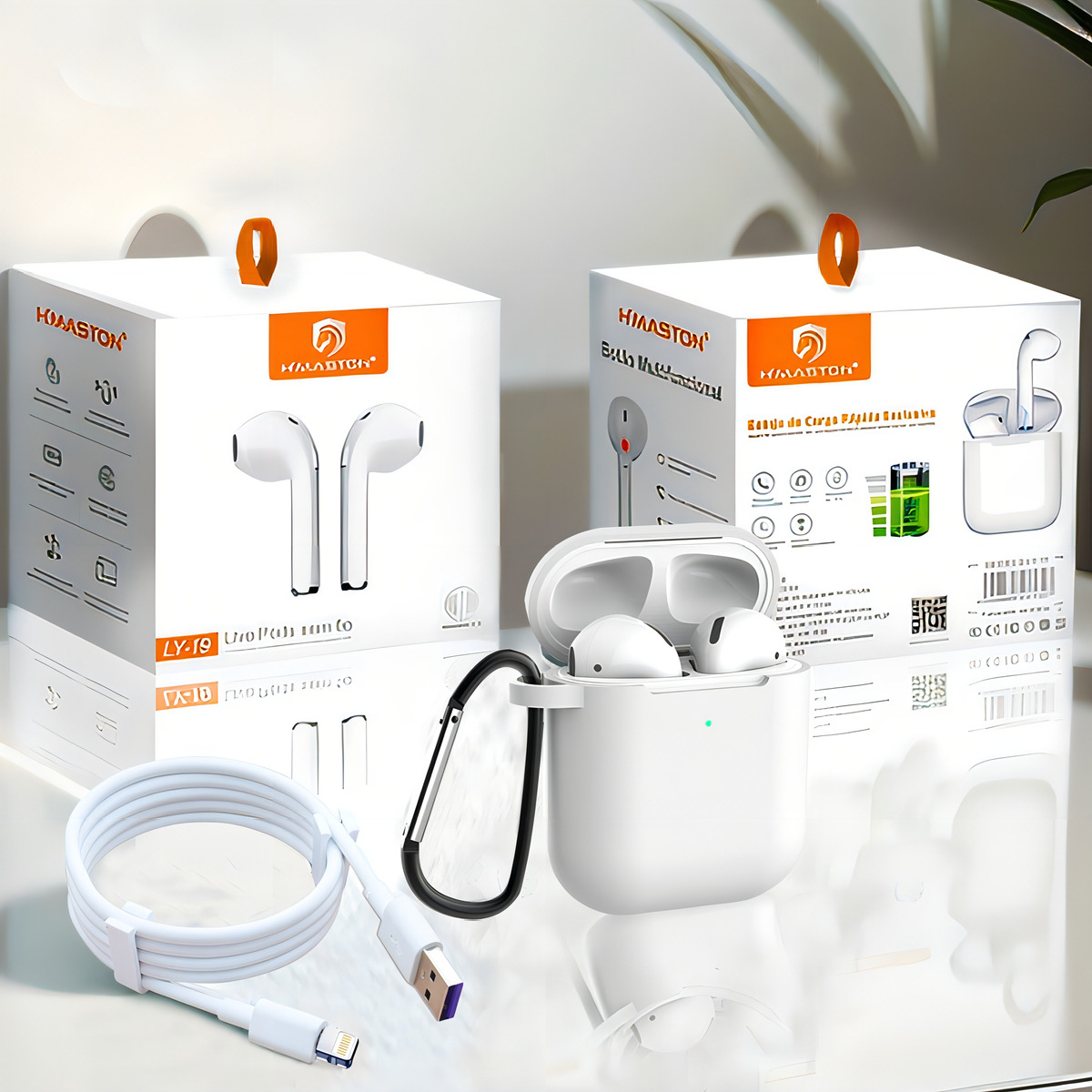 Fone De Ouvido Bluetooth S/ Fio Hmaston Branco - Imagem 2