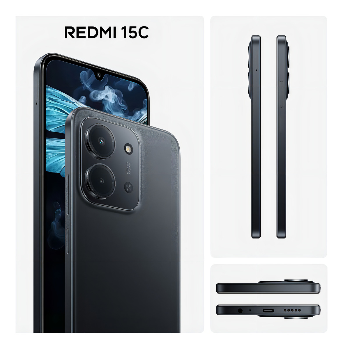 Xiaomi Redmi 15c 16gb Ram 256gb Dual Sim 50mp Fm Impressão Digital Dimm Preta Preto - Imagem 10