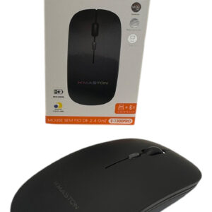 Mouse Bluetooth Sem Fio Recarregável Silencioso Com Luz Preto