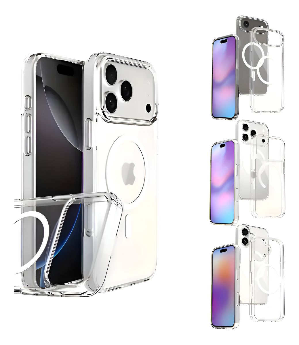 Capa iPhone 17 Pro Max Transparente Com Ímã Magsafe Transparente - Imagem 3