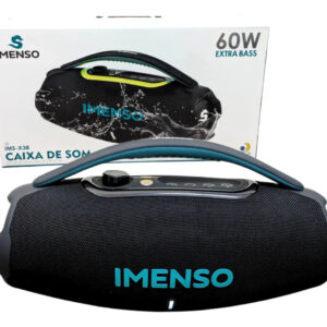 Boombox Caixa De Som Bluetooth 60w Extra Bass Tws Preto 127/220v