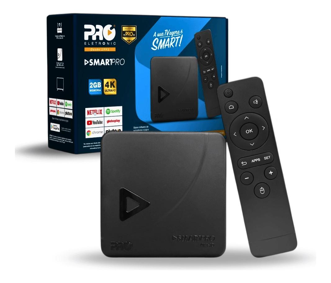 Smart Box Proeletronic Smartpro Prosb-3000/16 Gb 4k Hd Preto Padrão