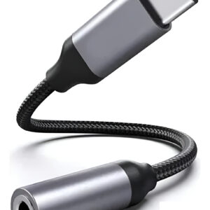 Cabo Adaptador Tipo-c Para P2 Fone De Ouvido Preto