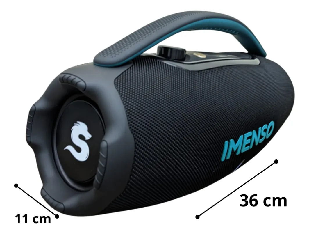 Boombox Caixa De Som Bluetooth 60w Extra Bass Tws Preto 127/220v - Imagem 3