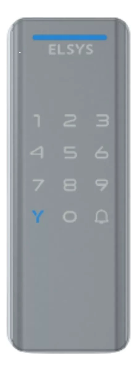 Fechadura Digital Elsys Senha E Tag Pop Sobrepor 1100 Prata Cor Prata