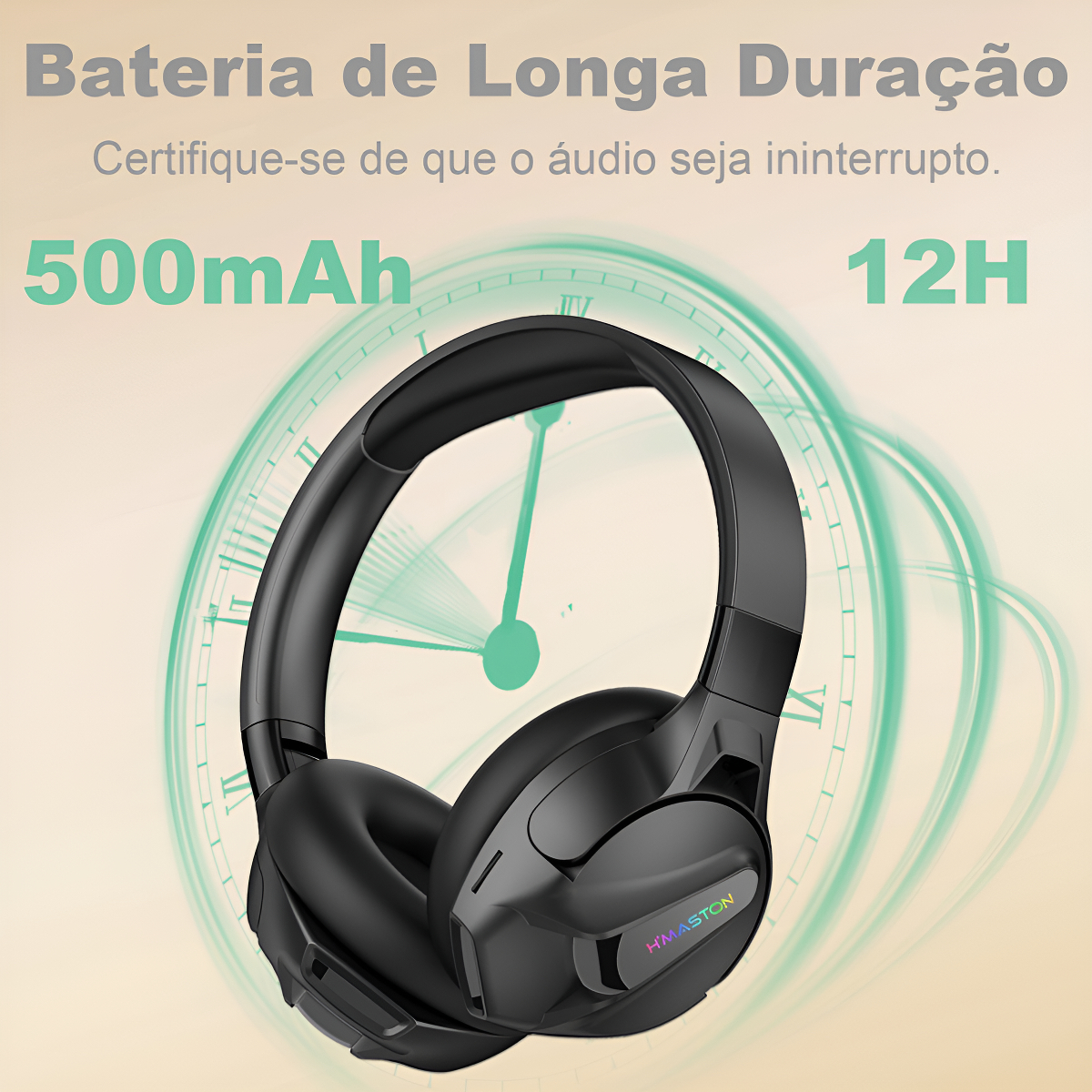 Fone De Ouvido Potente Para Seu Dia A Dia Sn40 Preto - Imagem 5