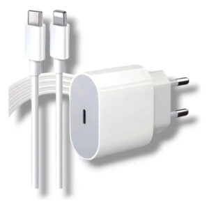 Carregador 20w Turbo + Cabo C Para Celular Branco