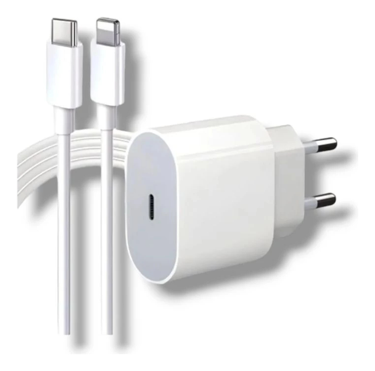 Carregador 20w Turbo + Cabo C Para Celular Branco