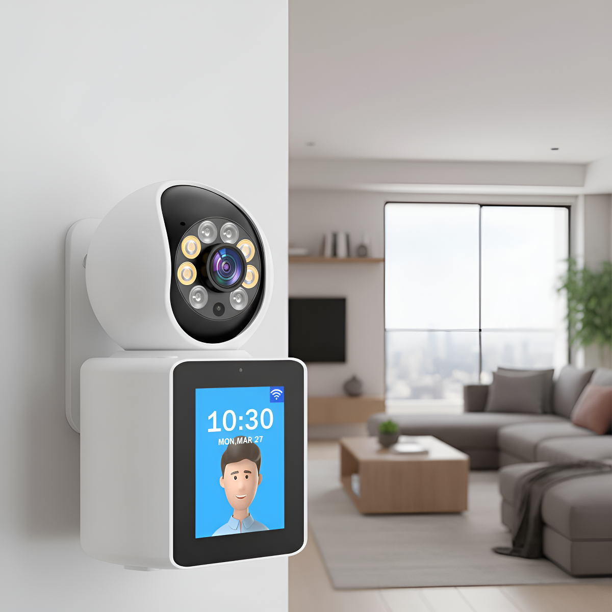 Câmera Hd Sem Fio Wi-fi Com Áudio E Noturna Branco - Imagem 3
