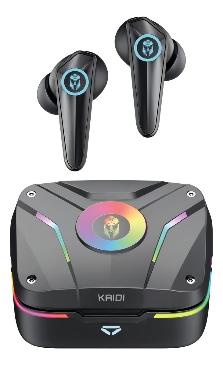 Fone Kaidi Kd-g1 Tws Gamer Led Rgb Som Premium Preto