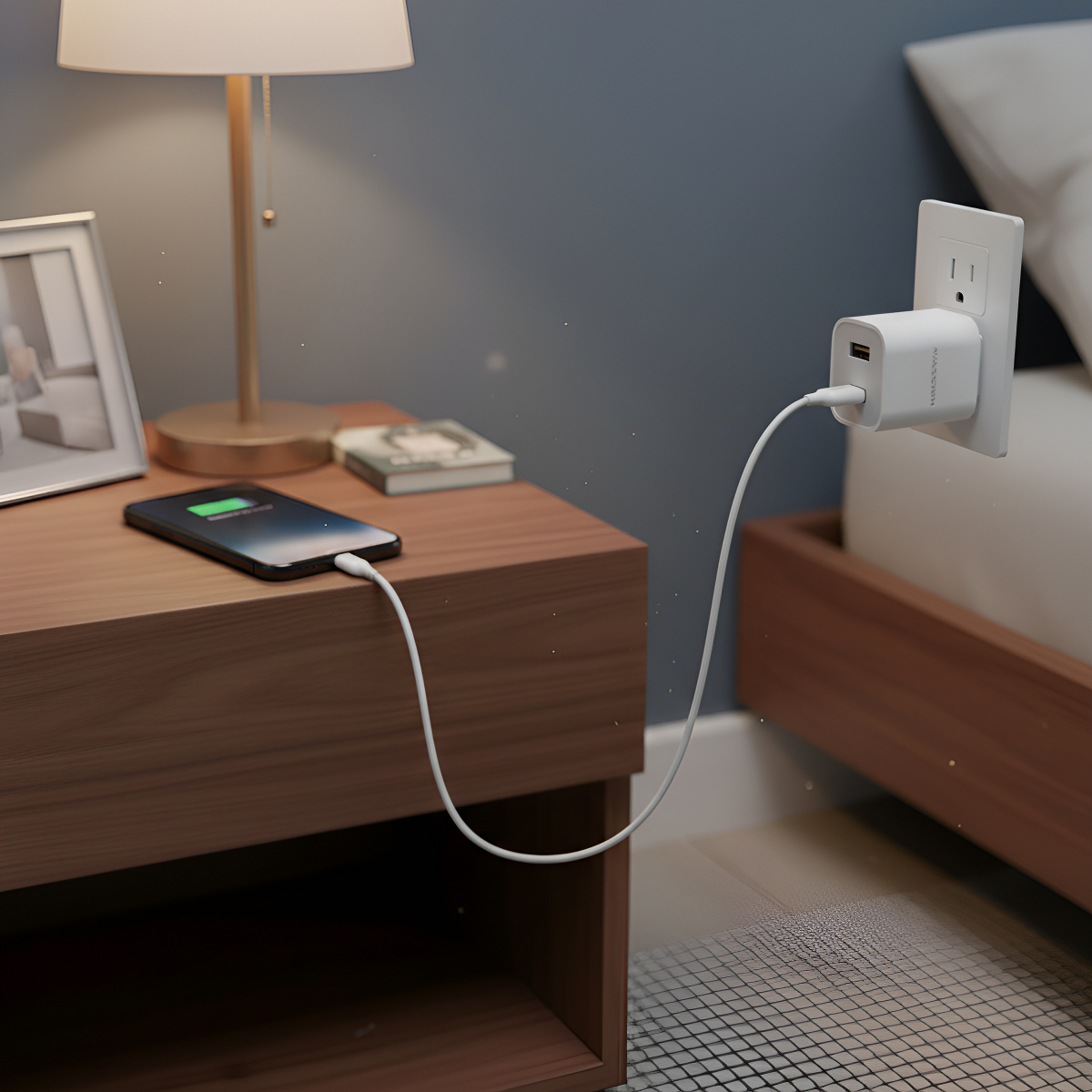 Carregador Rápido 50w Lr28-2 H'maston Usb-c/lightning Branco - Imagem 2