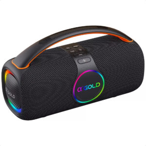 Caixinha De Som Bluetooth 80w Sem Fio Resistente Água Ipx6 Preto 127/220v