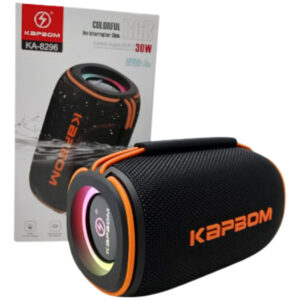 Caixa De Som Kapbom Ka-8296 30w Rgb À Prova Dágua Preto 5v