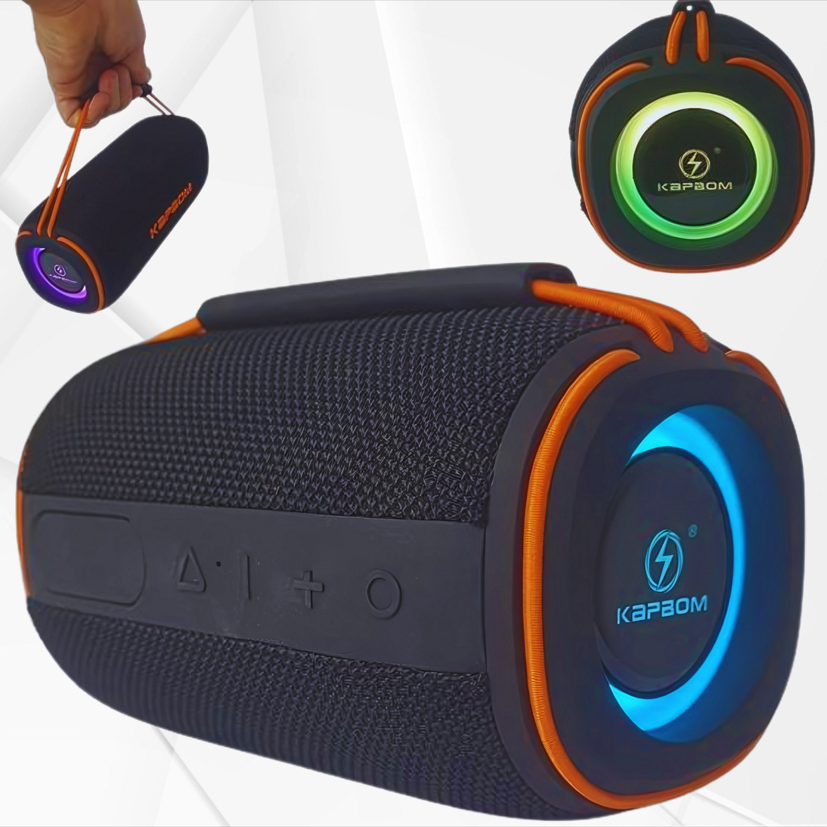 Caixa De Som Kapbom Ka-8296 30w Rgb À Prova Dágua Preto 5v - Imagem 6