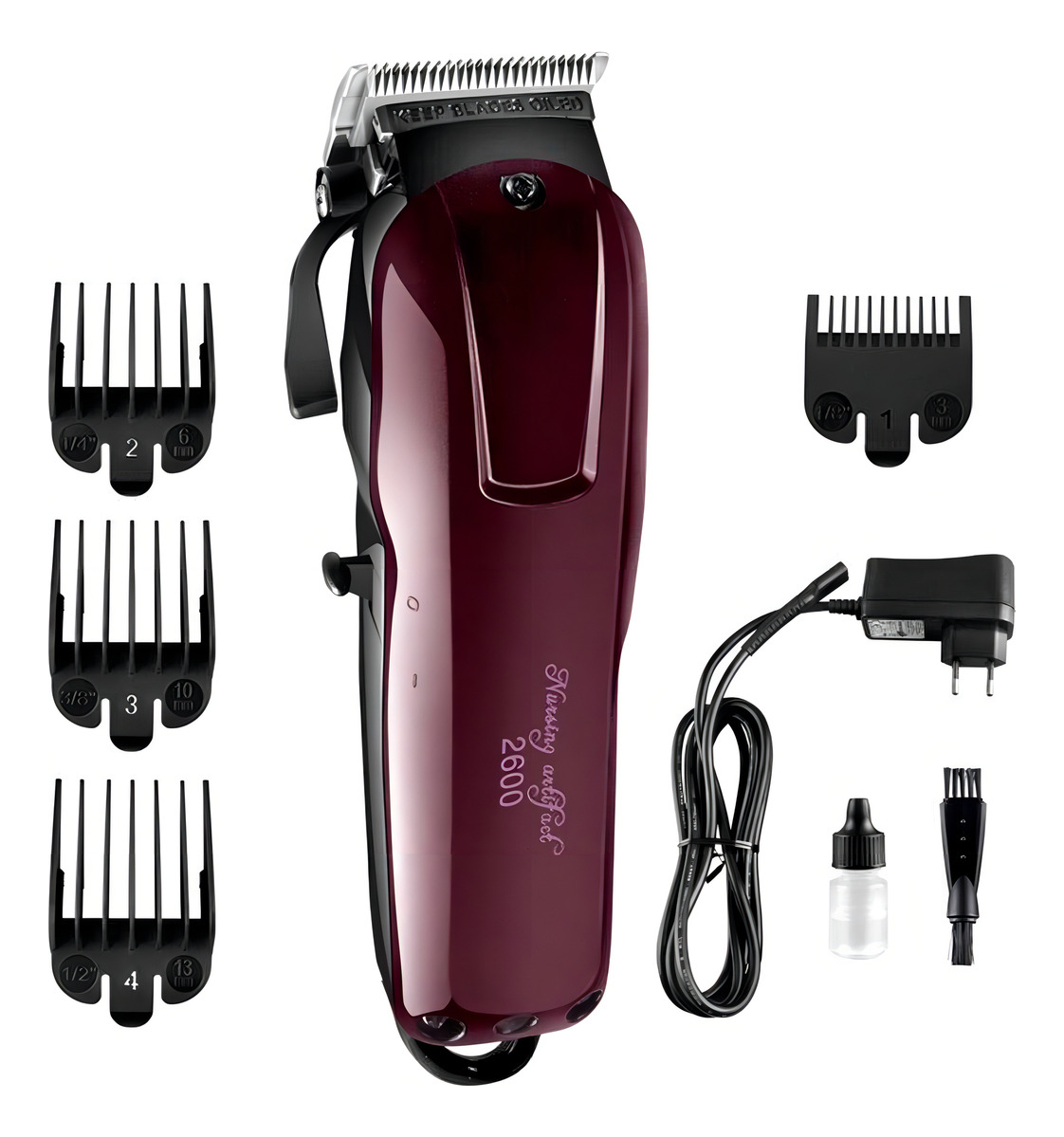 Máquina Kemei 2600 Desempenho Premium Bordô 127/220v - Imagem 2