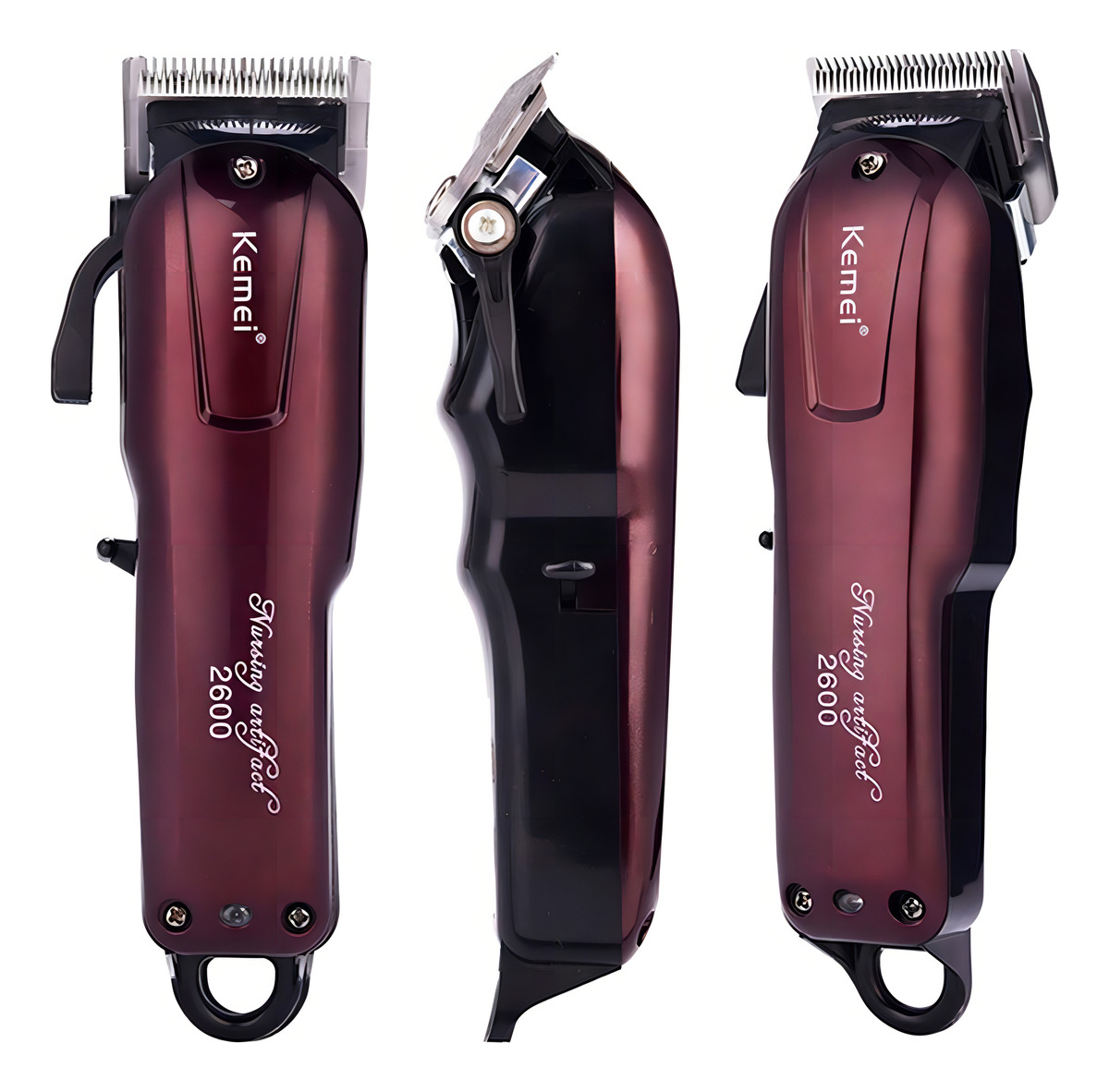 Máquina Kemei 2600 Desempenho Premium Bordô 127/220v - Imagem 3