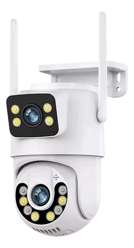 Câmera Wi-fi Externa 6mp Jtz-9690pro Segurança Residencial Branco