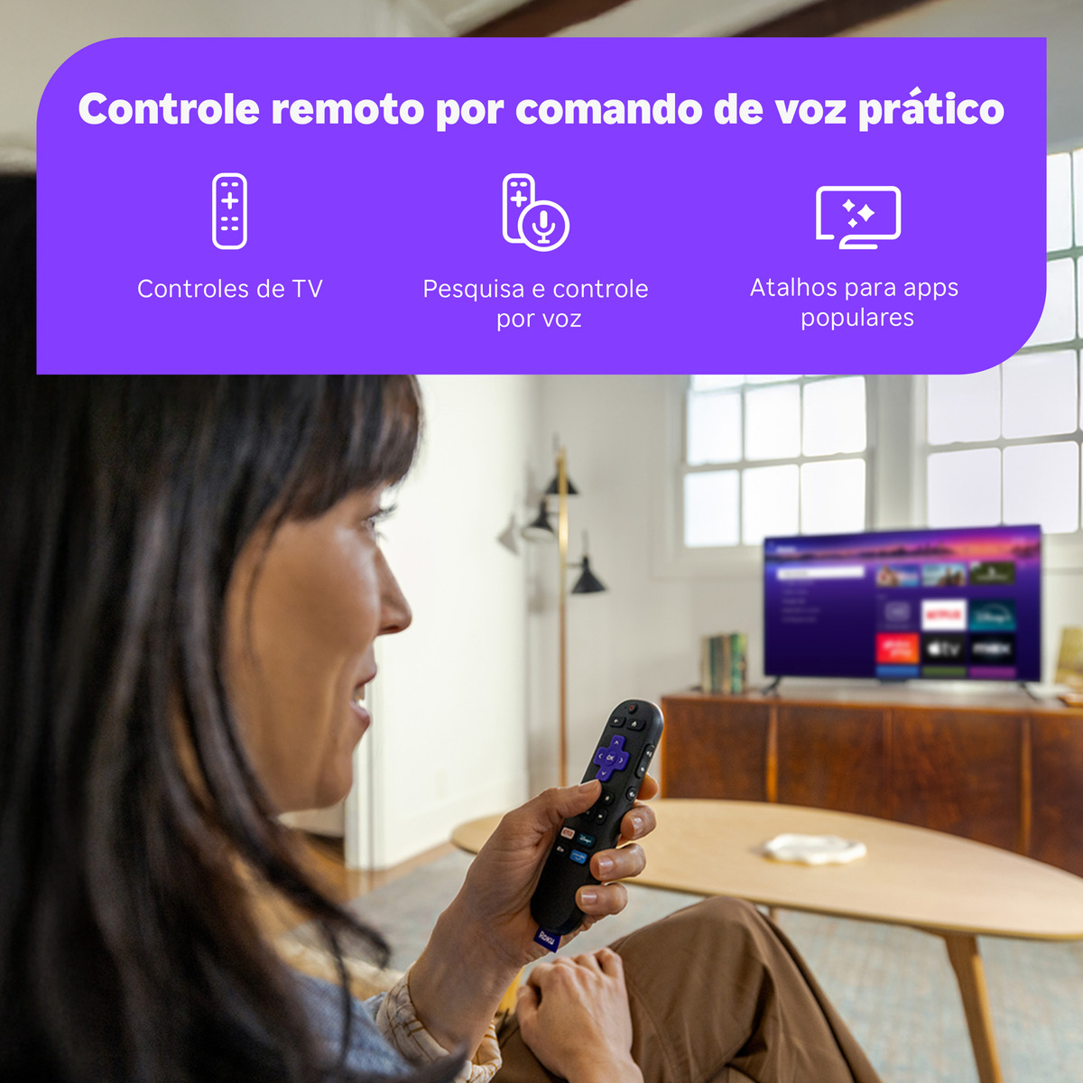 Roku Express Fhd Preto Controle Hdmi Incluso Preto Padrão - Imagem 2