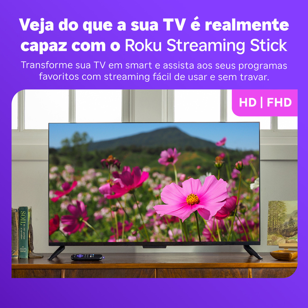 Roku Express Fhd Preto Controle Hdmi Incluso Preto Padrão - Imagem 3
