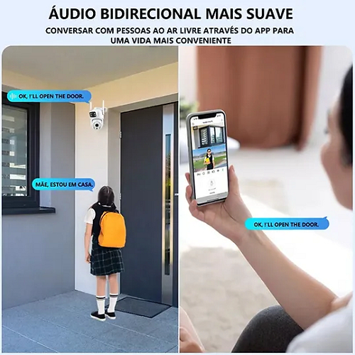 Câmera Wi-fi Externa 6mp Jtz-9690pro Segurança Residencial Branco - Imagem 6