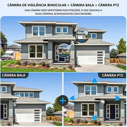 Câmera Wi-fi Externa 6mp Jtz-9690pro Segurança Residencial Branco - Imagem 7