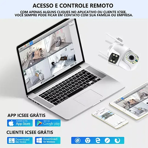 Câmera Wi-fi Externa 6mp Jtz-9690pro Segurança Residencial Branco - Imagem 9