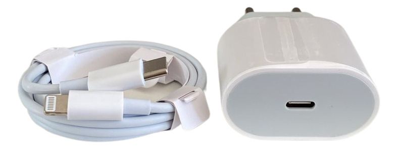 Carregador Turbo 20w + Cabo Tipo C Para Lightning Branco - Imagem 4