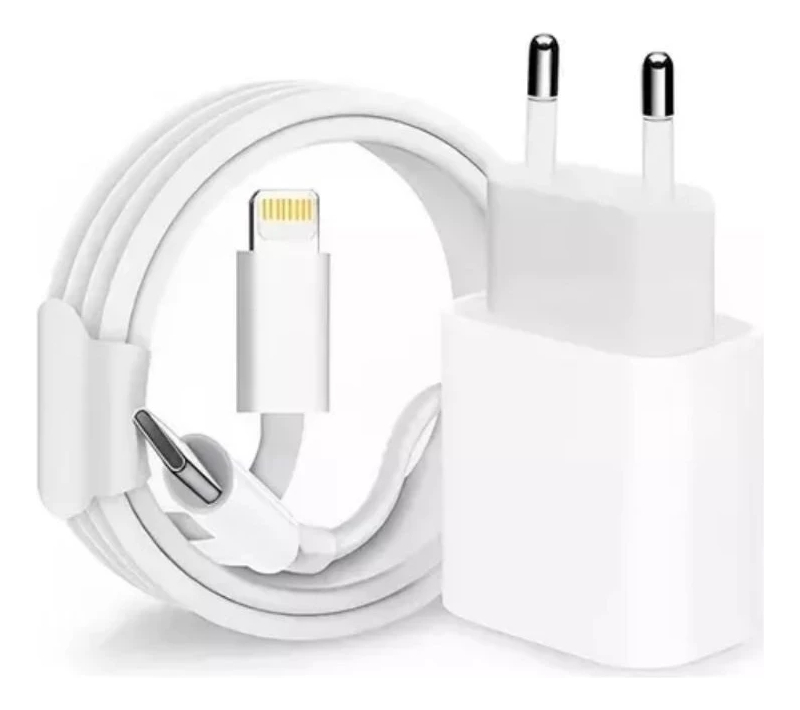 Carregador Turbo 20w + Cabo Tipo C Para Lightning Branco - Imagem 5
