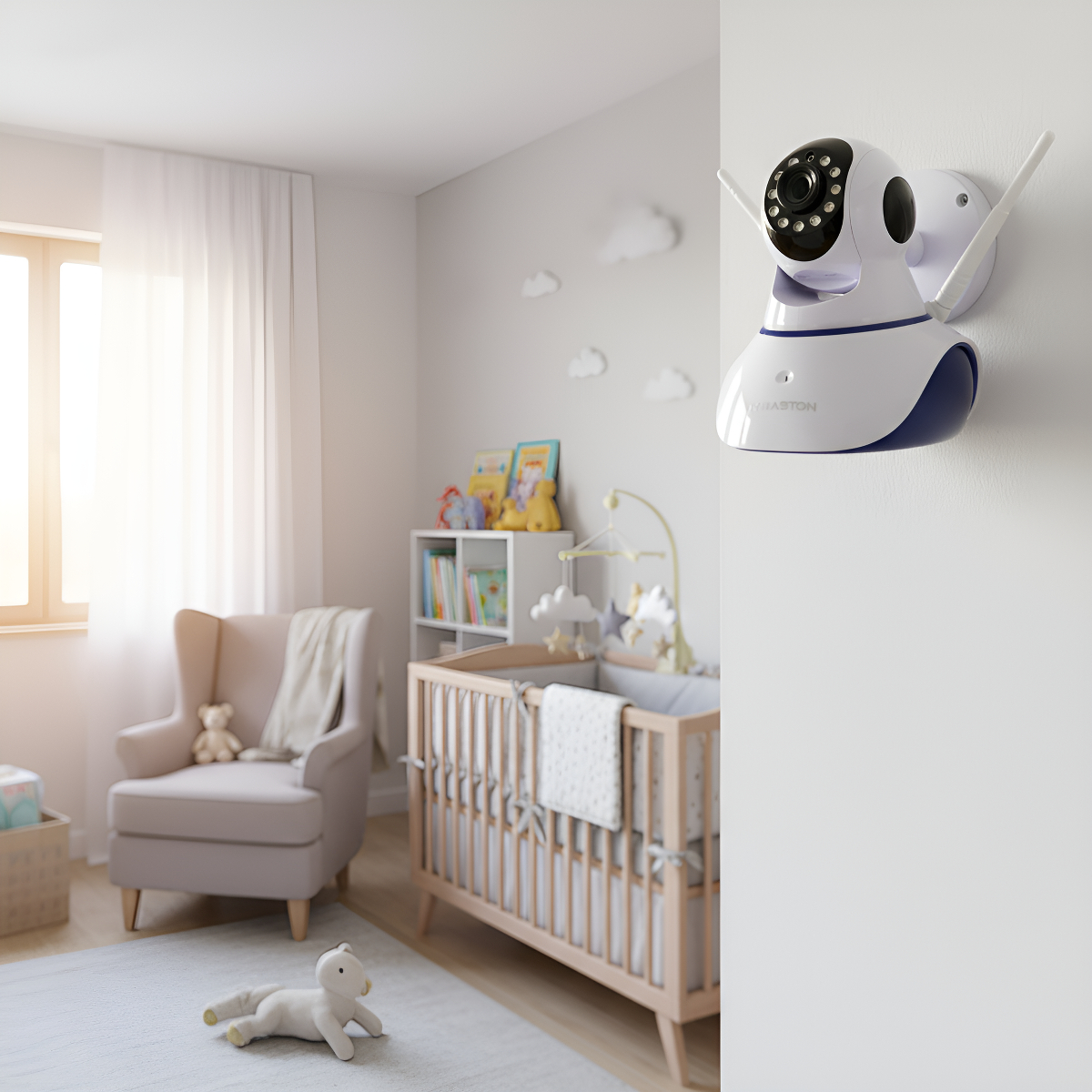 Câmera Ip H'maston A6030 Wi-fi 360° Com App Celular Branco