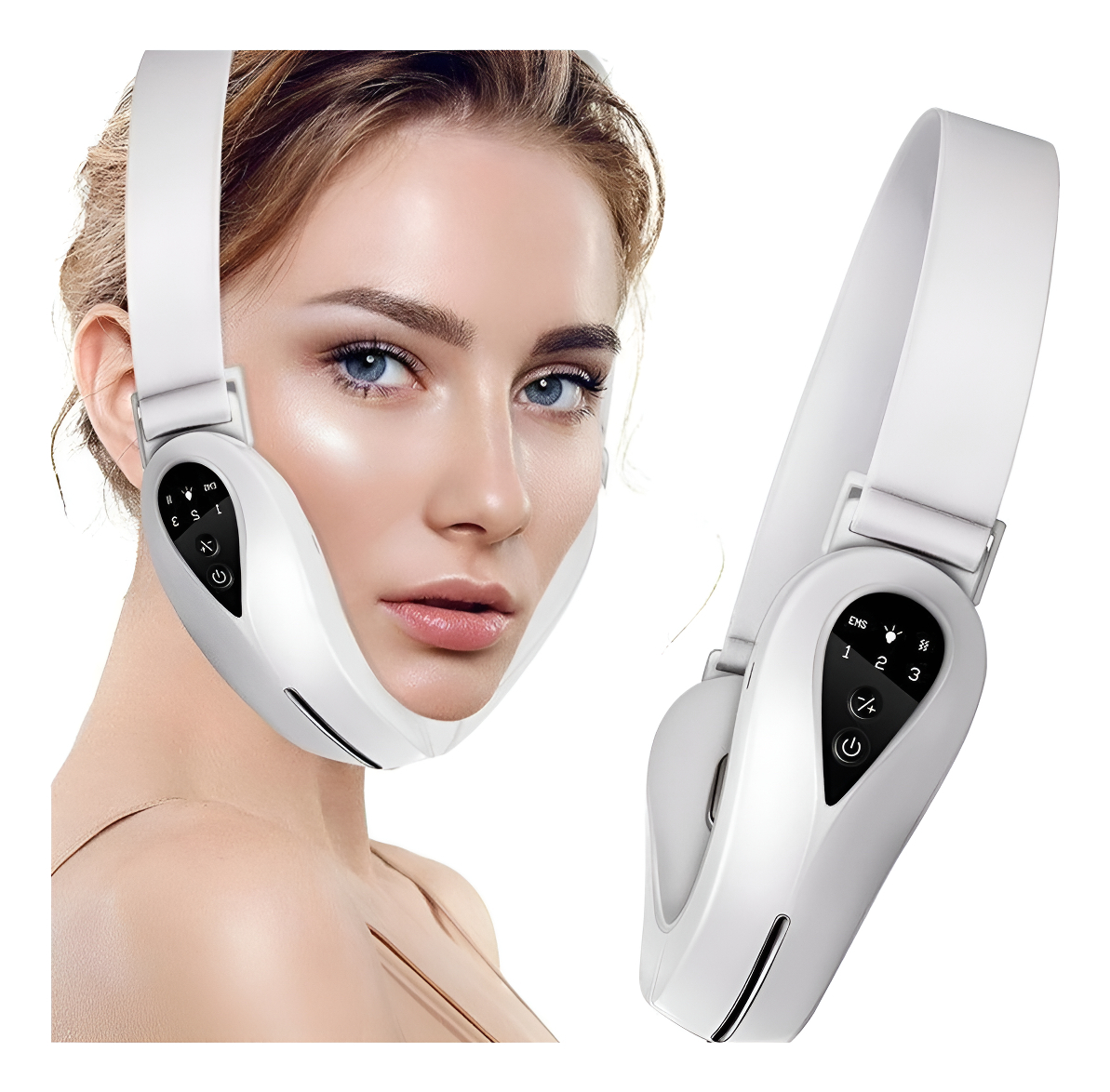 Aparelho Massageador Emagrecedor De Papada Do Queixo S/ Fio Branco 127/220v - Imagem 2