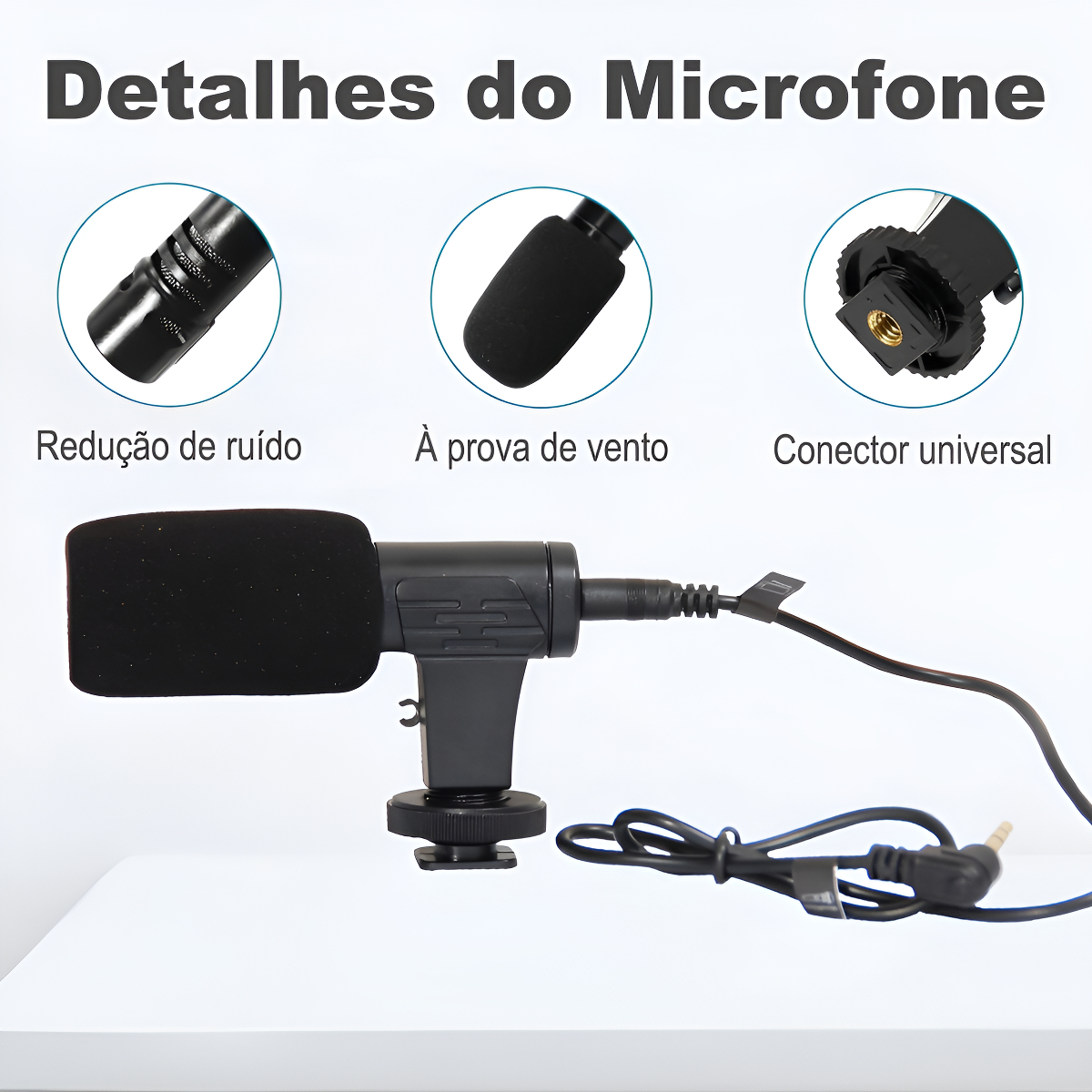 Tripé Profissional H'maston Completo P/ Vlog, Youtube Tiktok Preto - Imagem 3