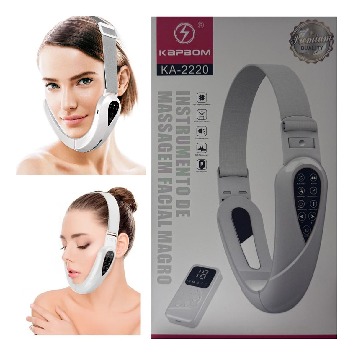 Aparelho Massageador Emagrecedor De Papada Do Queixo S/ Fio Branco 127/220v - Imagem 6