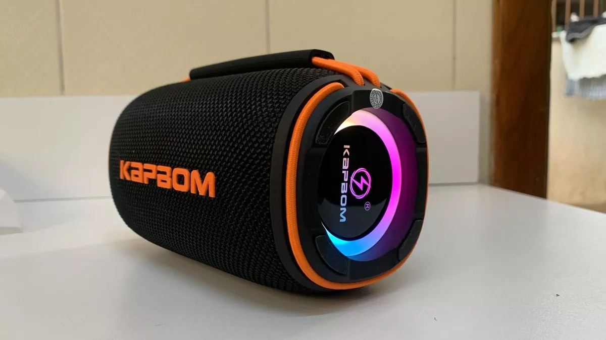Caixa De Som Bluetooth Portátil À Prova D'agua 30w Kapbom Cor Preto 5v - Imagem 7
