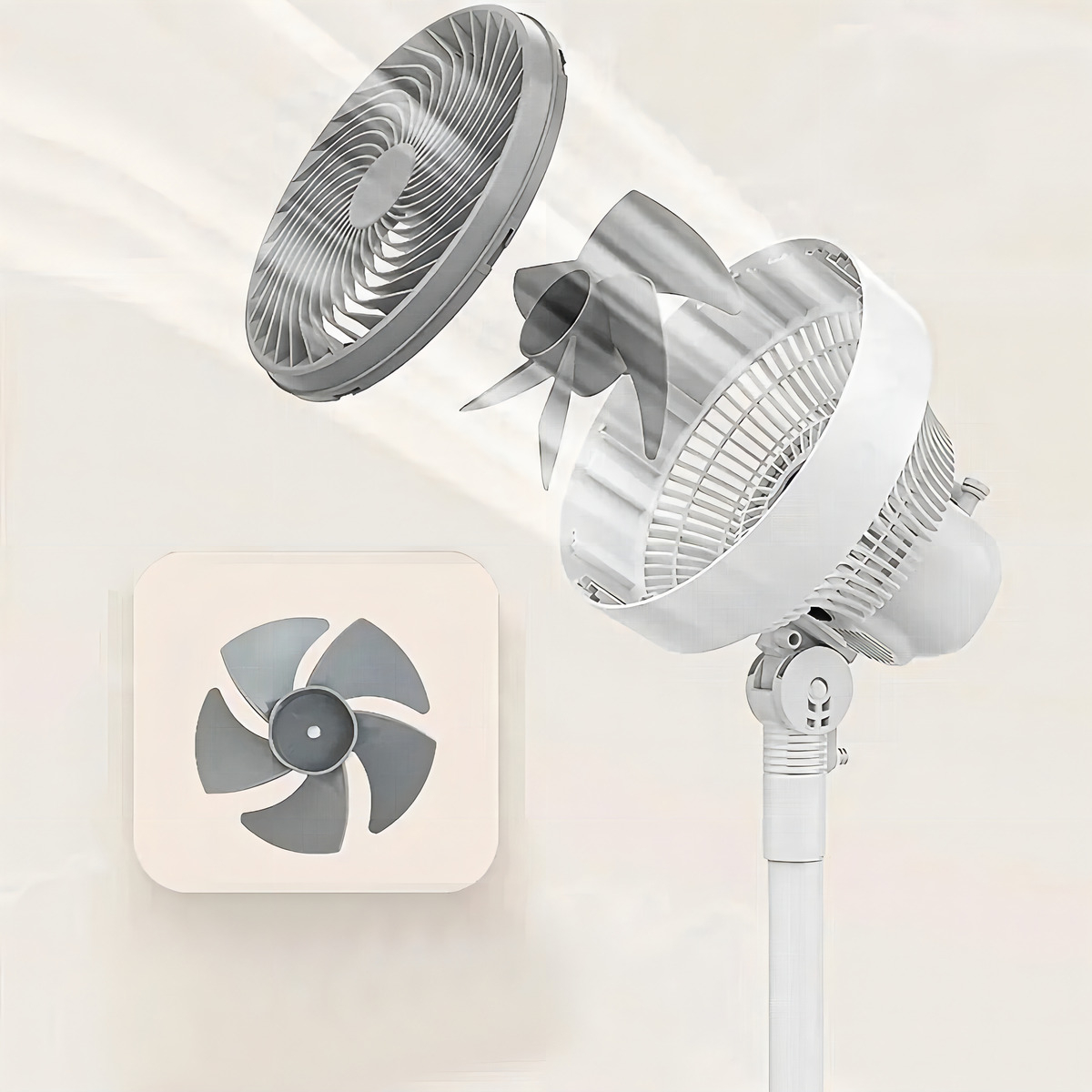 Bommax Ventilador Bm-v977 Com 5 Hélices E Base Rotação 180 Graus Cor Branco 75 Cm Plástico - Imagem 5