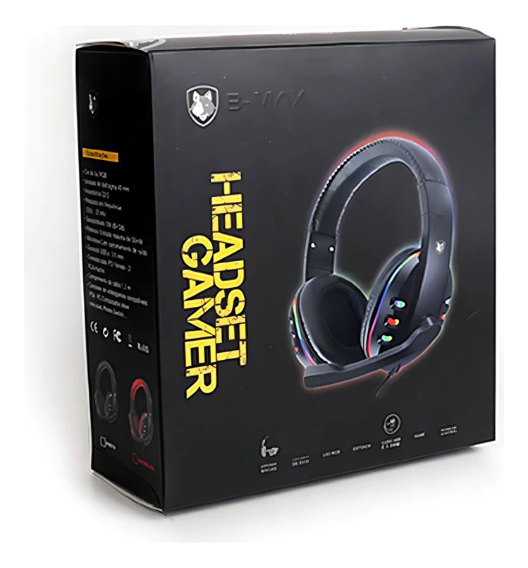 Fone De Ouvido Para Gamer Moderno Bm216 Linha Premium Preto - Imagem 2