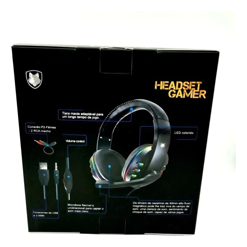 Fone De Ouvido Para Gamer Moderno Bm216 Linha Premium Preto - Imagem 3