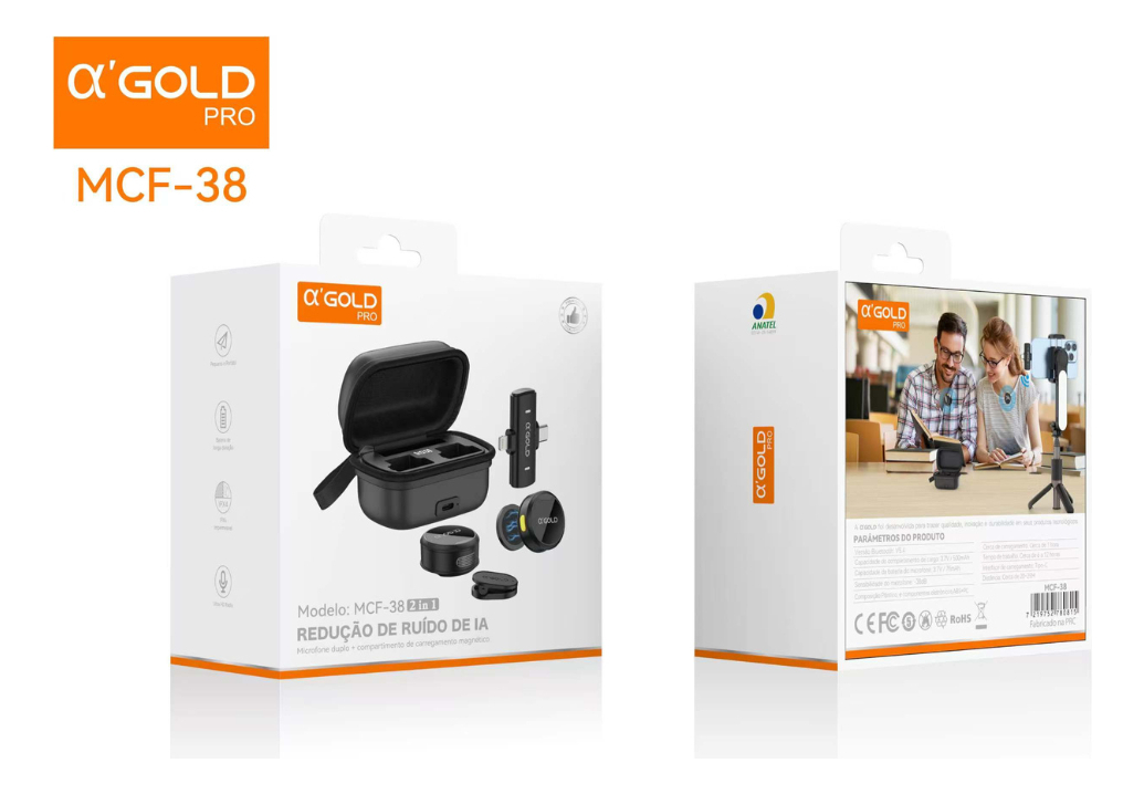 Microfone Lapela Perfeito Para Vídeos Profissionais Premium Preto - Imagem 2