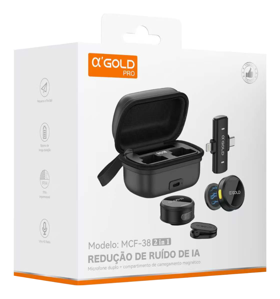 Microfone Lapela Perfeito Para Vídeos Profissionais Premium Preto - Imagem 4