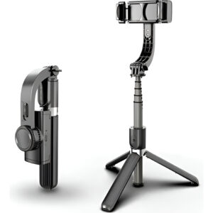 Estabilizador Gimbal Para Celular Com Controle  Tripé Preto