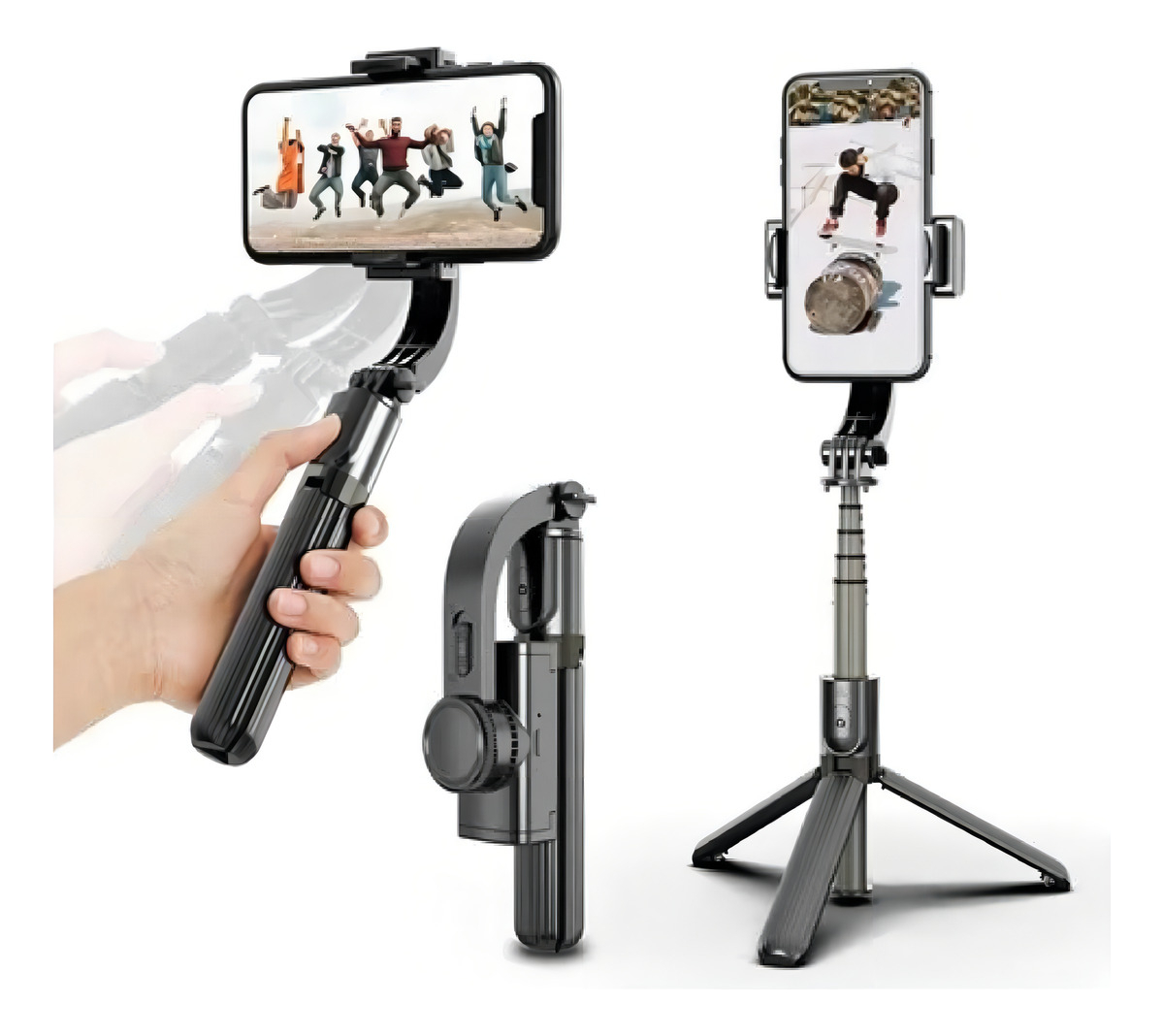 Estabilizador Gimbal Para Celular Com Controle Tripé Preto - Imagem 6
