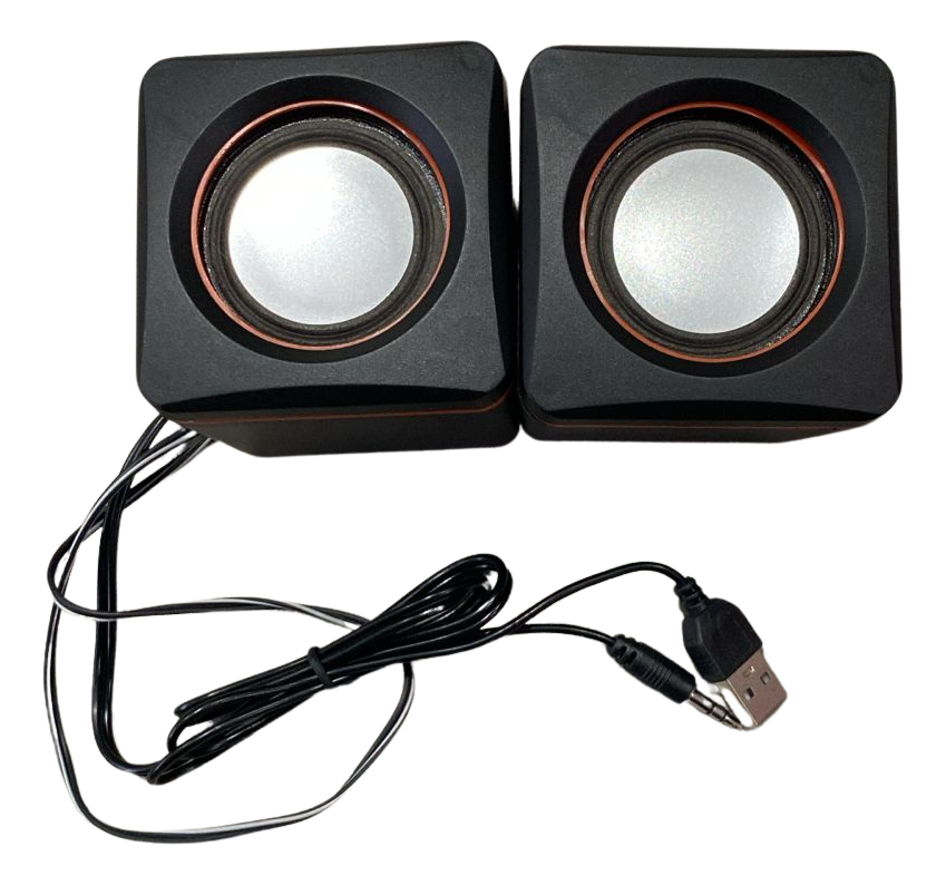 Caixinha De Som Potente Usb P2 Para Computador Pc Notebook Preto - Imagem 6